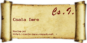 Csala Imre névjegykártya